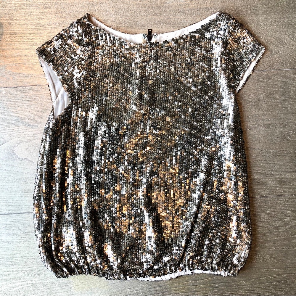 Alice + Olivia Sequin Top
